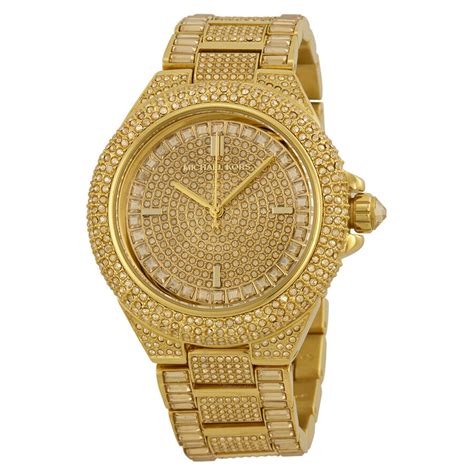 michael kors camille crystal encrusted watch|michael kors camille watch.